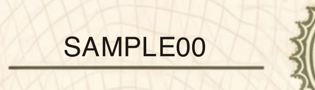Synthetic sample certificate verification number field: SAMPLE00.