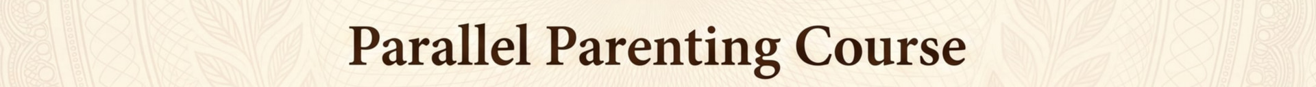 Synthetic sample certificate title field: Parallel Parenting Course.